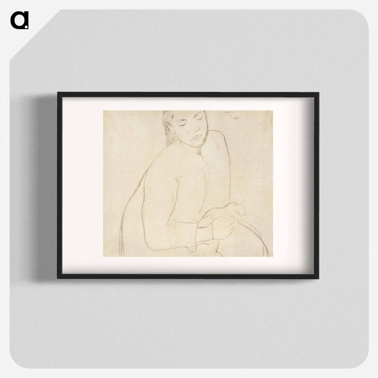 Seated Tahitian Woman - ポール ゴーギャン Poster.