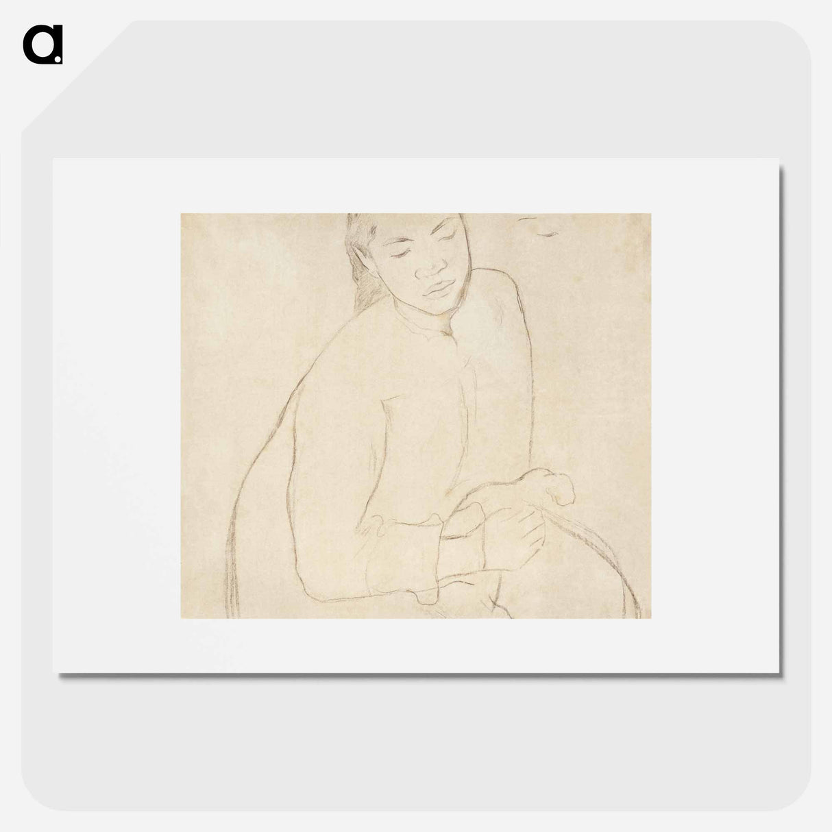 Seated Tahitian Woman - ポール ゴーギャン Poster.