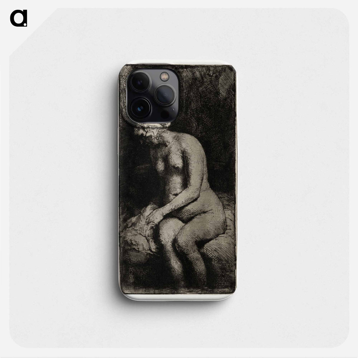 Woman Bathing Her Feet in a Brook - レンブラント ファン レイン Phone Case.