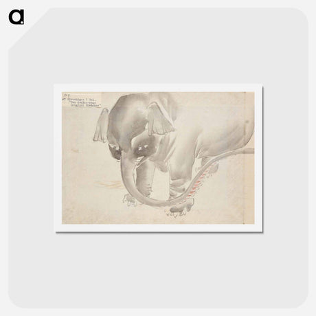 アートポストカード-Elephant, Album of Ichiryusai Hiroshige's Sketches
 - 歌川 広重 Postcard.