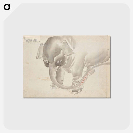 アートポストカード-Elephant, Album of Ichiryusai Hiroshige's Sketches
 - 歌川 広重 Postcard.