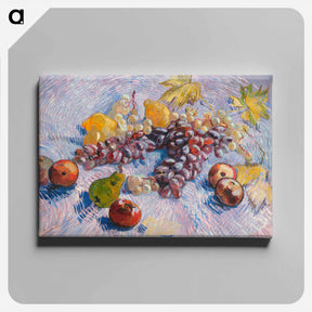 アートパネル-Grapes, Lemons, Pears, and Apples - フィンセント ファン ゴッホ Canvas.