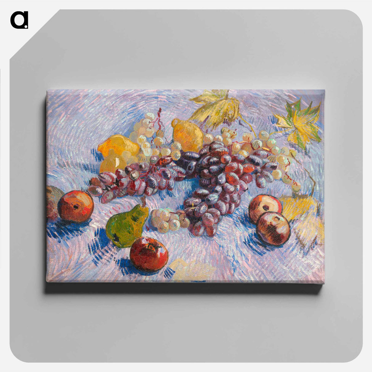 Grapes, Lemons, Pears, and Apples - フィンセント ファン ゴッホ Canvas.