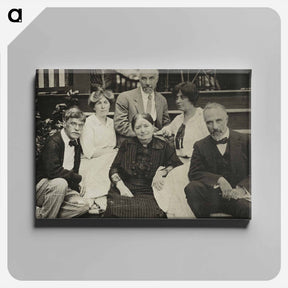 アートパネル-Untitled (Stieglitz, Agnes, mother Hedwig, Julius, Selma, and Lee on Oaklawn steps) - アルフレッド スティーグリッツ Canvas.