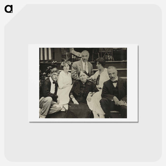 アートポストカード-Untitled (Stieglitz, Agnes, mother Hedwig, Julius, Selma, and Lee on Oaklawn steps) - アルフレッド スティーグリッツ Postcard.