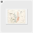 アートポストカード-The First and Second Battles of Newbury and the Siege of Donnington Castle during the Civil War - アンティーク地図 Postcard.