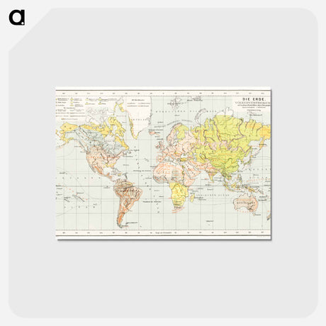 アートポストカード-Die Erde. Eine allgemeine Erd- und Länderkunde
 - 大英図書館 Postcard.