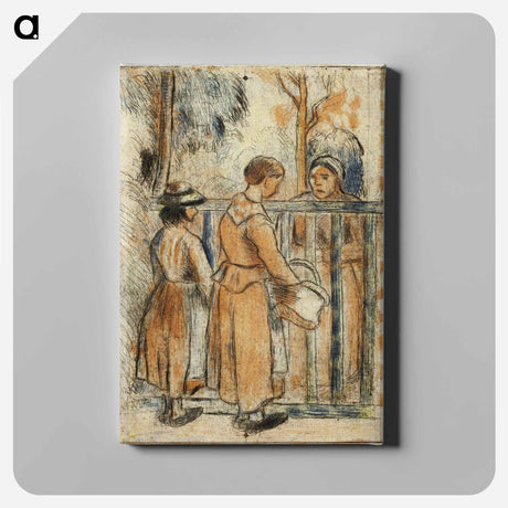 アートパネル-Beggar Women - カミーユ ピサロ Canvas.