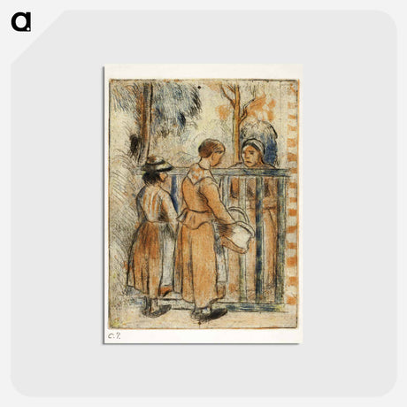 アートポストカード-Beggar Women - カミーユ ピサロ Postcard.