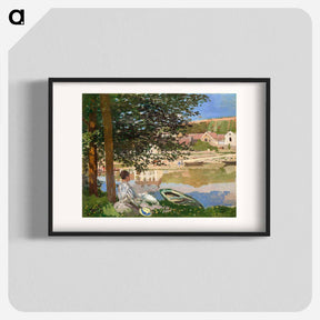 アートポスター-On the Bank of the Seine, Bennecourt - クロード モネ Poster.