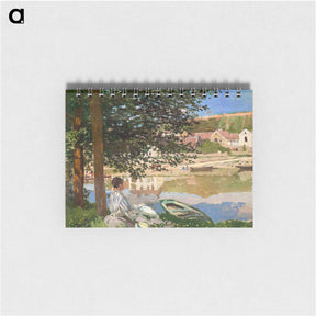 アートメモ帳-On the Bank of the Seine, Bennecourt - クロード モネ Memo.