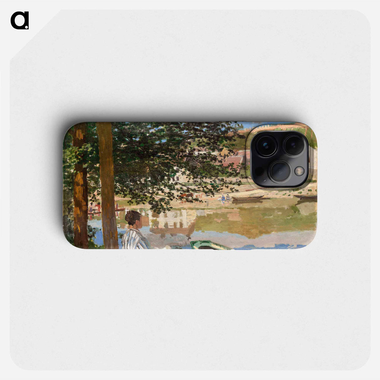 On the Bank of the Seine, Bennecourt - Claude Monet Phone Case.