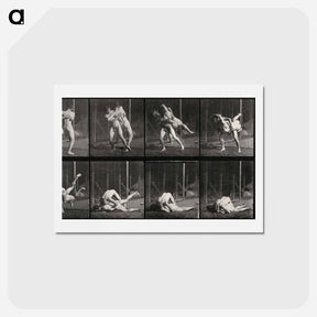 アートポストカード-Wrestling Men
 - エドワード マイブリッジ Postcard.