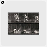 アートポストカード-Wrestling Men
 - エドワード マイブリッジ Postcard.