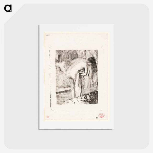 アートポストカード-After the Bath II - エドガー ドガ Postcard.