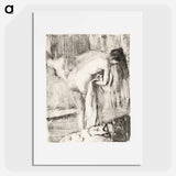 After the Bath II - エドガー ドガ Poster.