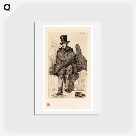 アートポストカード-The Absinthe Drinker - エドゥアール マネ Postcard.