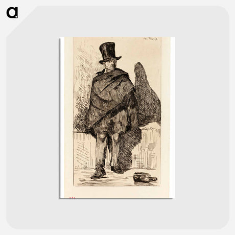 アートポストカード-The Absinthe Drinker - エドゥアール マネ Postcard.
