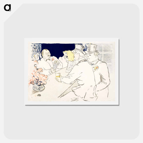 アートポストカード-The Irish and American Bar, Rue Royale - アンリ ド トゥールーズ ロートレック Postcard.