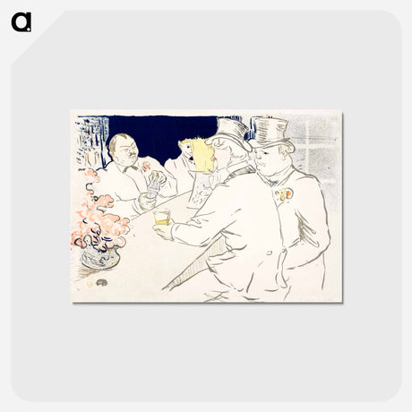 アートポストカード-The Irish and American Bar, Rue Royale - アンリ ド トゥールーズ ロートレック Postcard.