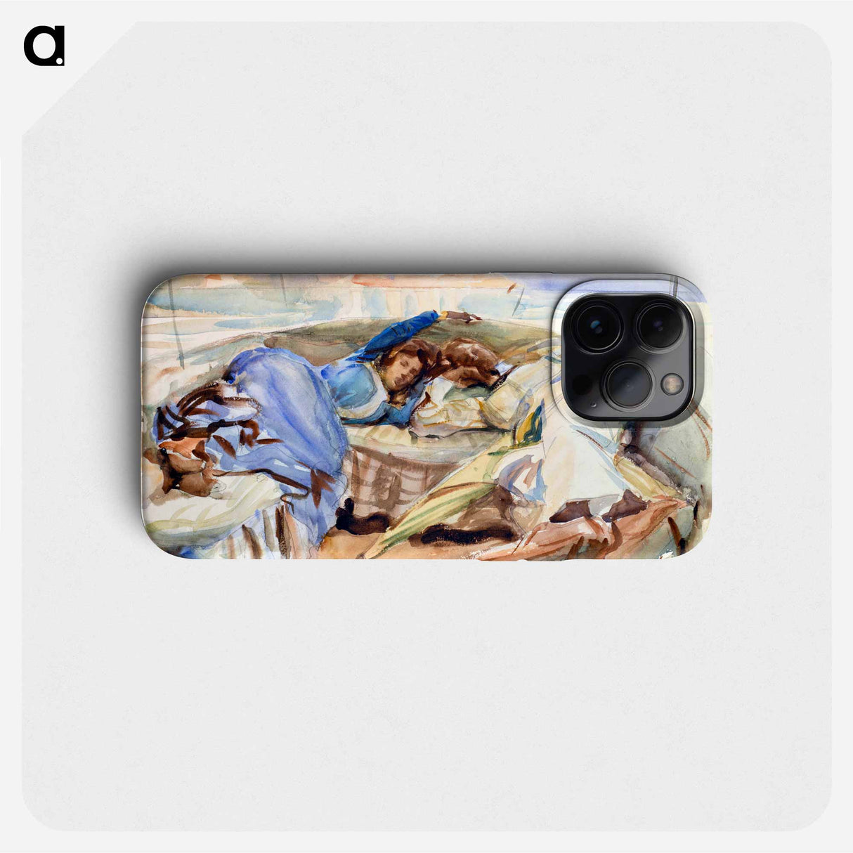 Two Figures in a Boat, Isola Bella, Italy - ジョン シンガー サージェント Phone Case.