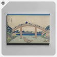 アートパネル-Under Mannen Bridge at Fukagawa - 葛飾 北斎 Canvas.