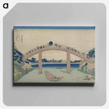 アートパネル-Under Mannen Bridge at Fukagawa - 葛飾 北斎 Canvas.