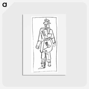 アートポストカード-Man. Illogical figures of men and women - カジミール マレーヴィチ Postcard.