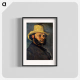 Gustave Boyer in a Straw Hat - Paul Cezanne Poster.