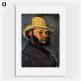 Gustave Boyer in a Straw Hat - Paul Cezanne Poster.