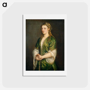 アートポストカード-Portrait of a Lady - ティツィアーノ ヴェチェッリオ Postcard.
