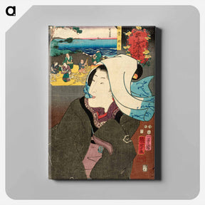 アートパネル-Dried Abalone from Hōki - 歌川 国芳 Canvas.