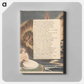 アートパネル-Young's Night Thoughts, Page 80, The Thunder If in That the Almighty Dwells - ウィリアム ブレイク Canvas.