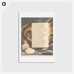アートポストカード-Young's Night Thoughts, Page 80, The Thunder If in That the Almighty Dwells - ウィリアム ブレイク Postcard.