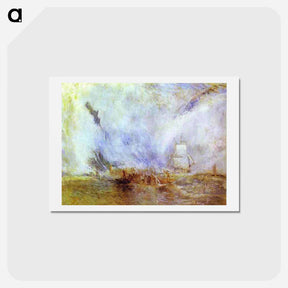 アートポストカード-Whalers - ウィリアム ターナー Postcard.