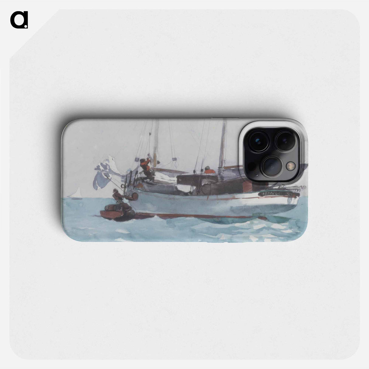 Taking on Wet Provisions (Schooner Marked Newport, K. W.) - ウィンスロー ホーマー Phone Case.