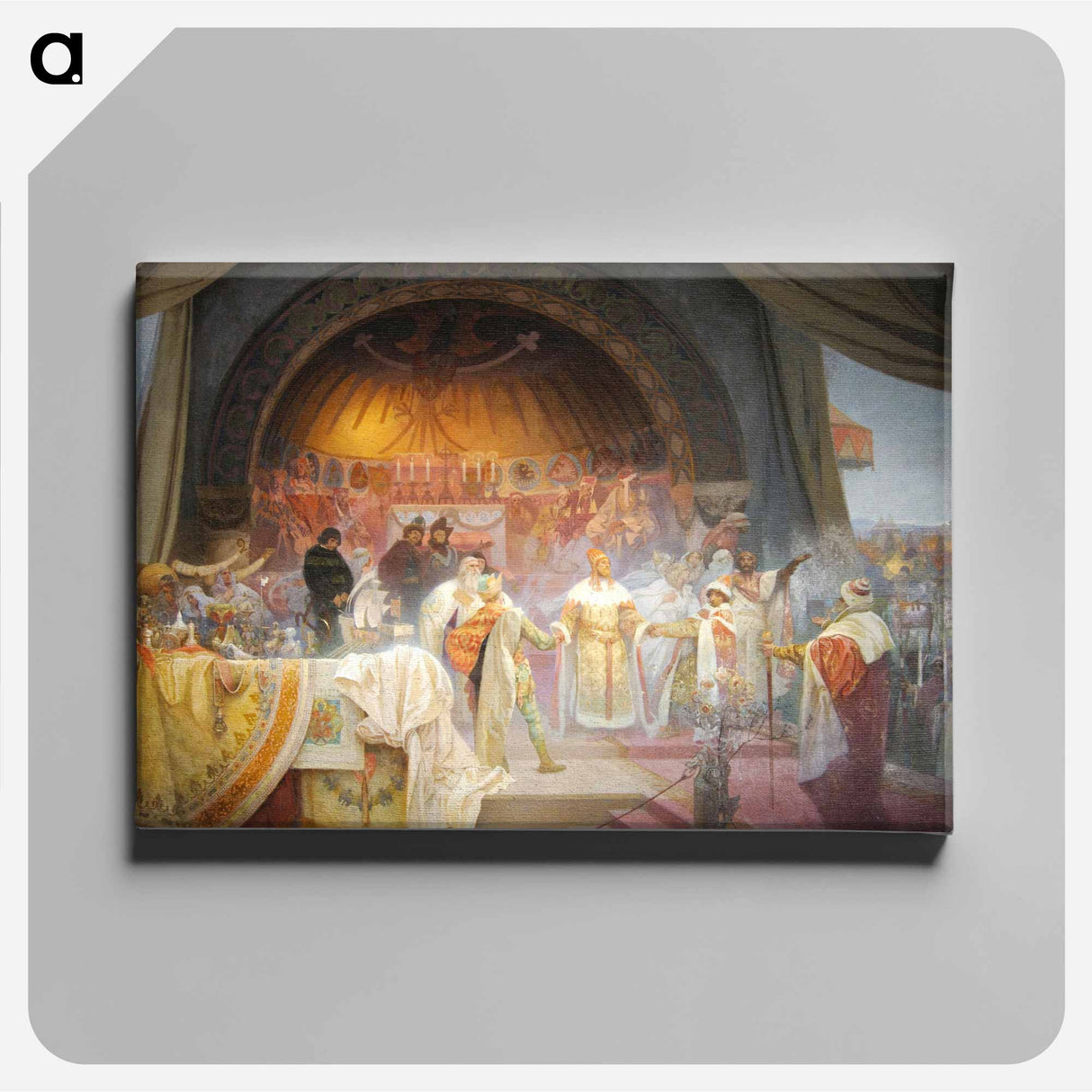 Slav Epic of King Přemysl Otakar II of Bohemia - The Unification of the Slavonic Dynasty - Alfons Mucha Canvas.