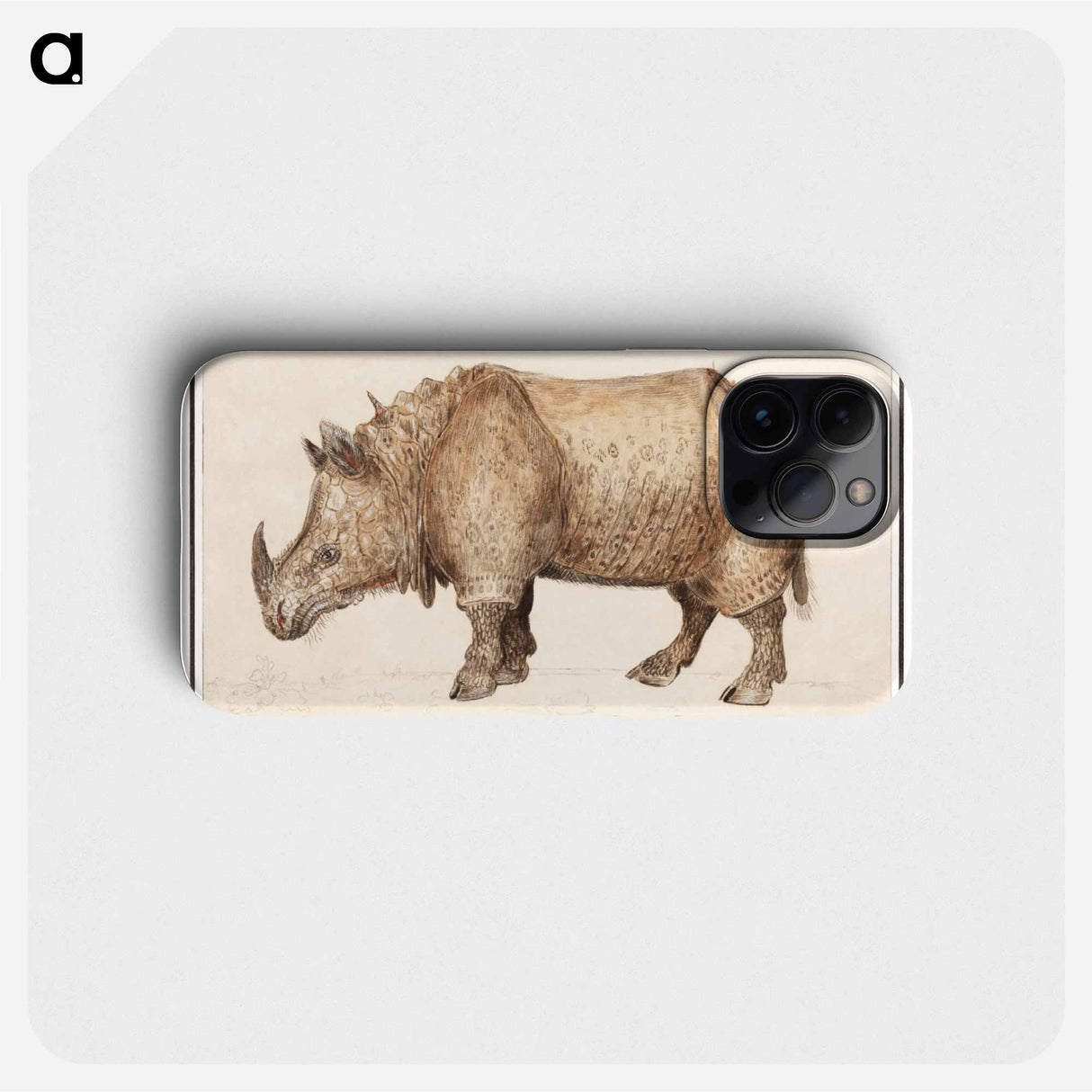 Indian rhinoceros - アンセルムス ボエティウス デ ブート Phone Case.