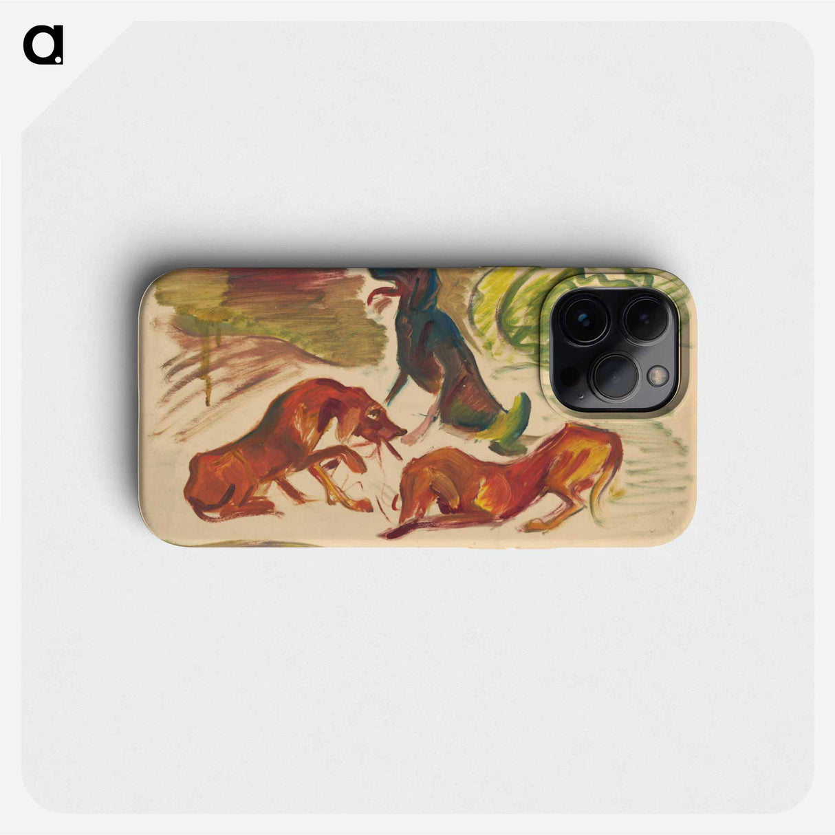 Dogs in a landscape - アーノルド ピーター ワイズ クビンチャン Phone Case.