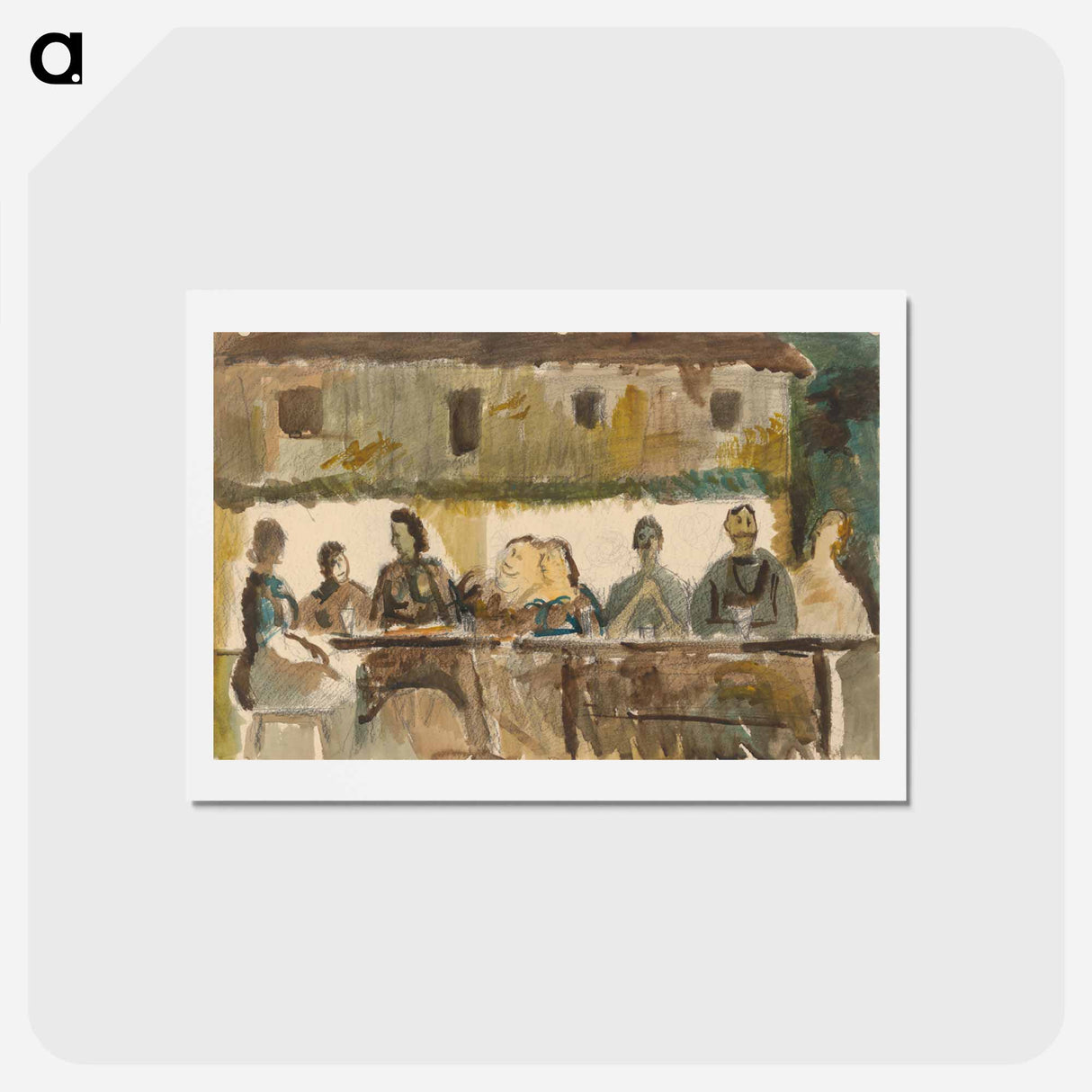 アートポストカード-Feast in front of the house
 - シプリアン マジェルニク Postcard.