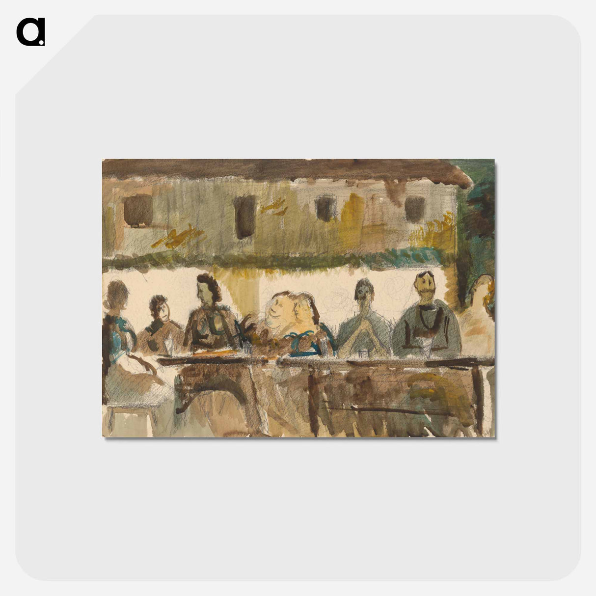アートポストカード-Feast in front of the house
 - シプリアン マジェルニク Postcard.