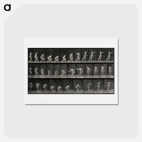 アートポストカード-Woman Throwing a Ball
 - エドワード マイブリッジ Postcard.