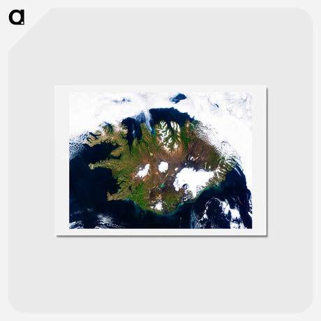 アートポストカード-Iceland from Space
 - 上空からの地球 Postcard.