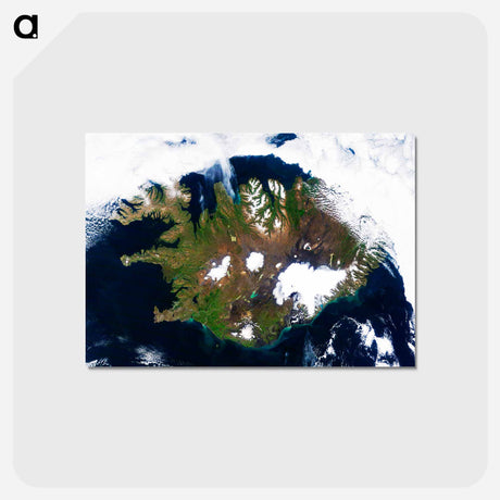 アートポストカード-Iceland from Space
 - 上空からの地球 Postcard.