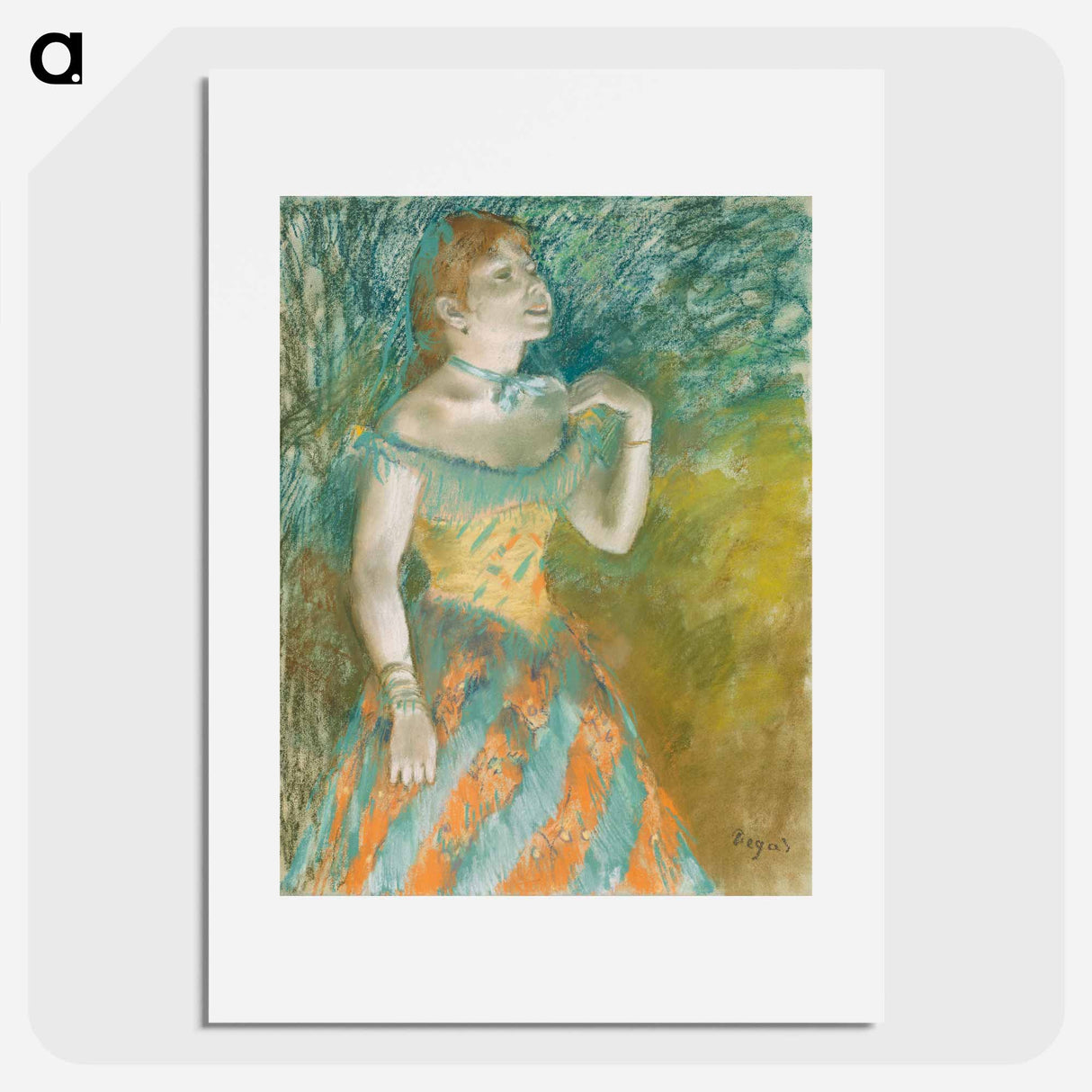 The Singer in Green - Edgar Degas Poster.