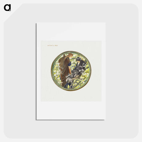 アートポストカード-Witch's Tree from The Flower Book - エドワード バーン ジョーンズ Postcard.
