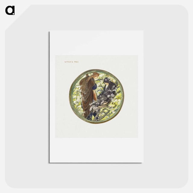 アートポストカード-Witch's Tree from The Flower Book - エドワード バーン ジョーンズ Postcard.
