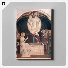 アートパネル-Resurrection of Christ and Women at the Tomb - フラ アンジェリコ Canvas.