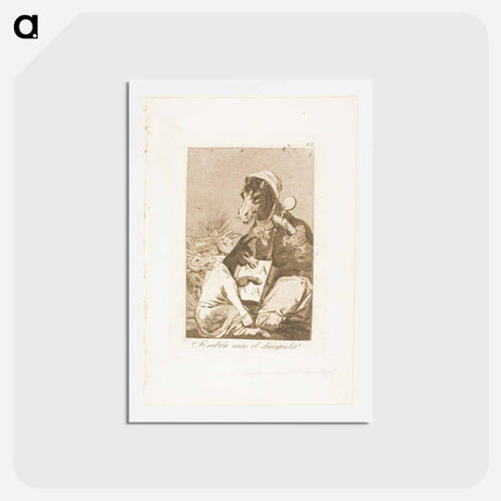 アートポストカード-Might not the Pupil Know More? - フランシスコ デ ゴヤ Postcard.