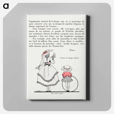 アートパネル-Gazette du Bon Ton fashion illustration by George Barbier - ジョージ バービエ Canvas.